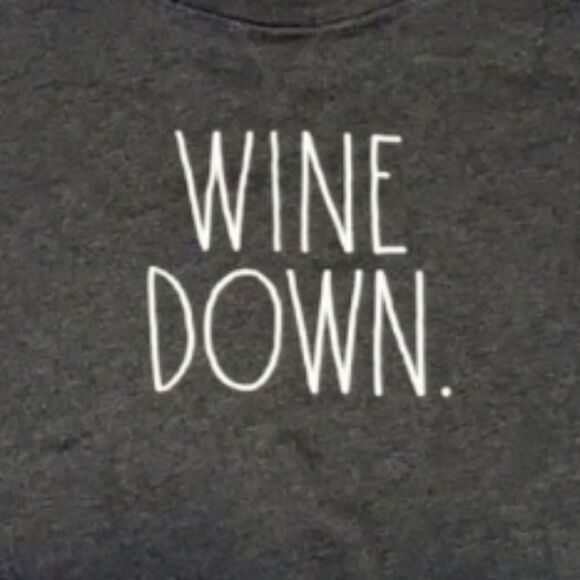 Wine Down Graphic Sweatshirt oversized Rae Dunn crewneck top long sleeve shirt - Picture 8 of 16